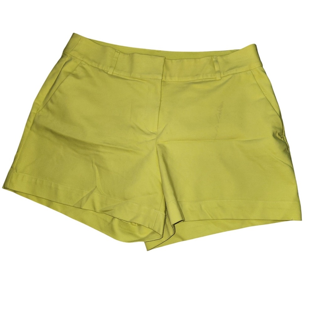 Lane Bryant Modernist Collection Lime Yellow Stretch Shorts Womens 16 Plus Size